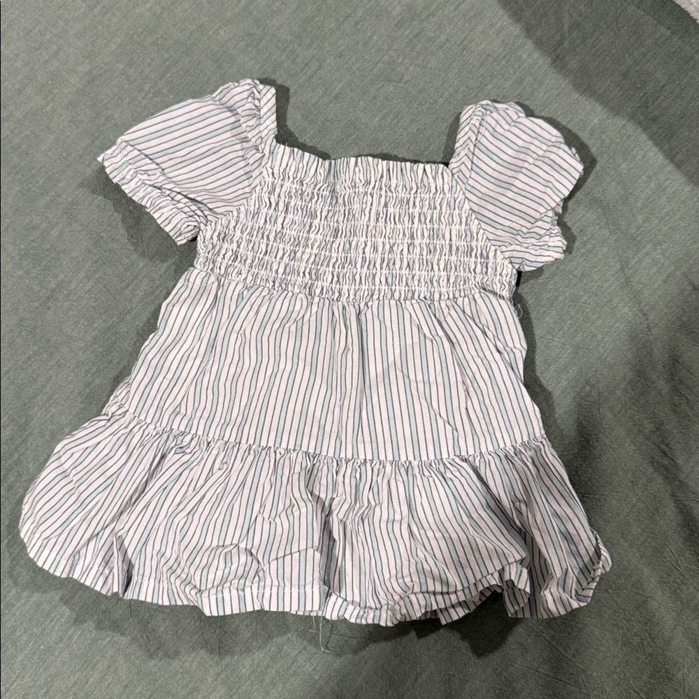 Striped Puff Sleeve Dress